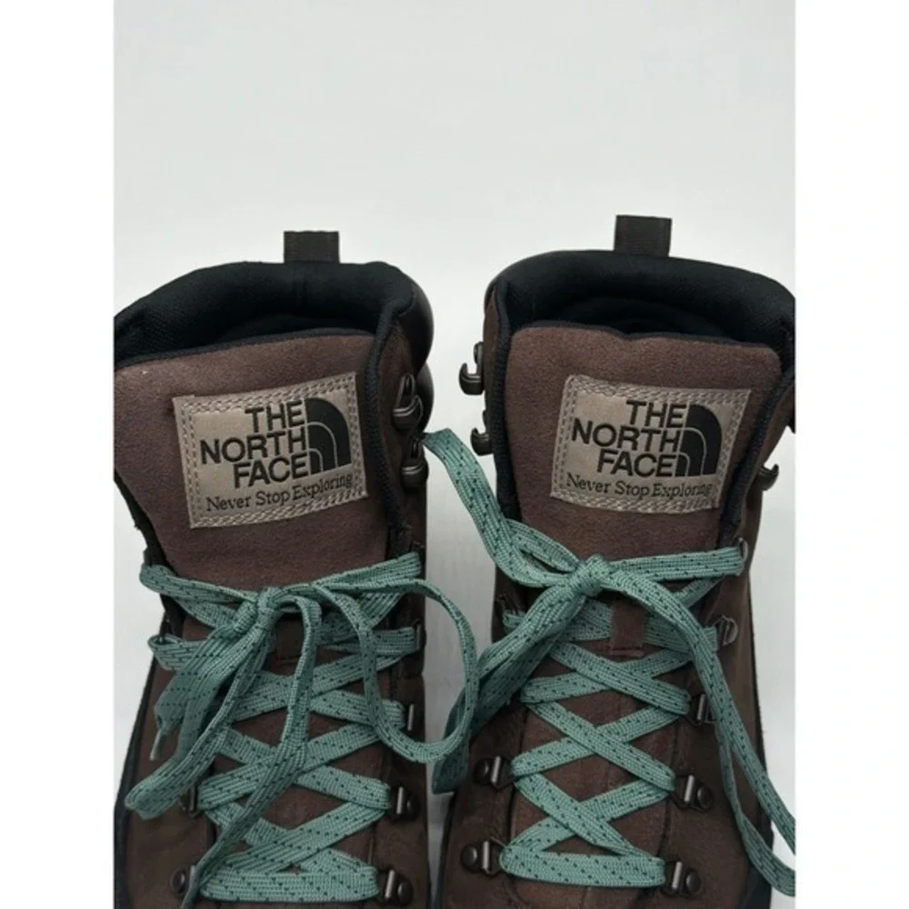 The North Face Mens Brown Leather Hiking Boots Waterproof size 12 NWT Gorpcore‎